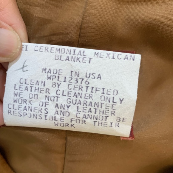 Vtge Gold Cole VEI Cerem Leather Mx Blnkt Vest 14 - Picture 3 of 9